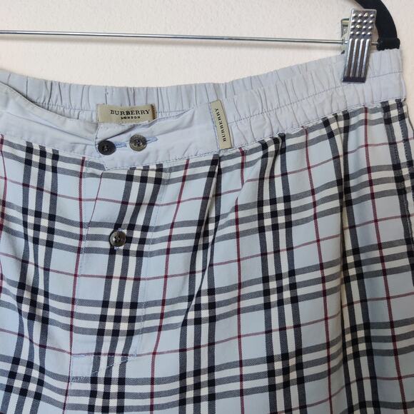 Burberry Men's Blue Nova Check Plaid Classic Cotton Boxers Tartan Plaid Large - Picture 5 of 11